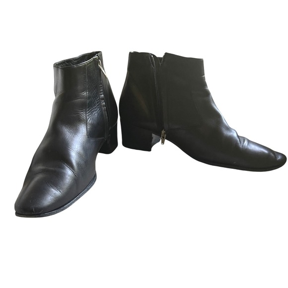Saint Laurent Wyatt Boots Black Leather 41 1/2 - Picture 1 of 13